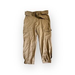 EUC Banana Republic Tan Cropped Cargo Pants Women’s Size 4